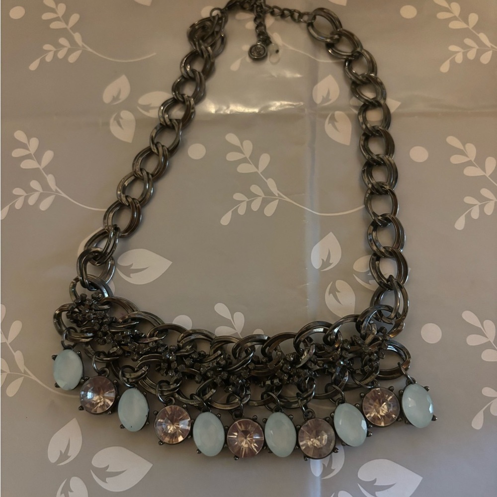 SIMPLY VERA VERA WANG Gunmetal & Crystal Necklace